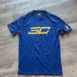 Under Armour Blue and Yellow Men's Tee
